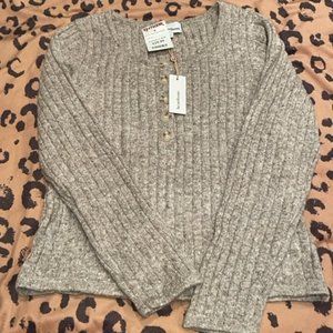 Heartsloom Tan Sweater with buttons size S